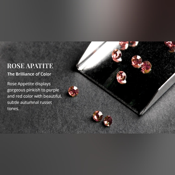 NWT RED ROSE APATITE & MOISSANITE NECKLACE IN ROSE GOLD OVER STERLING SILVER - Picture 10 of 12